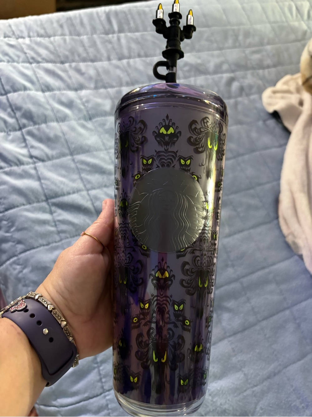 Starbucks Purple Halloween Pattern Tumbler-new from parks